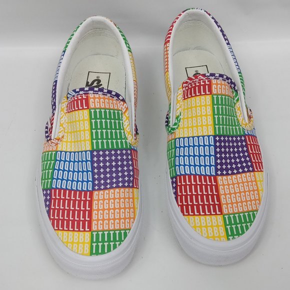 Vans LGBTQ Pride Slip-On Low Cut Sneakers Mens 6.5 Womens 8.0 CLEAN - Picture 4 of 9